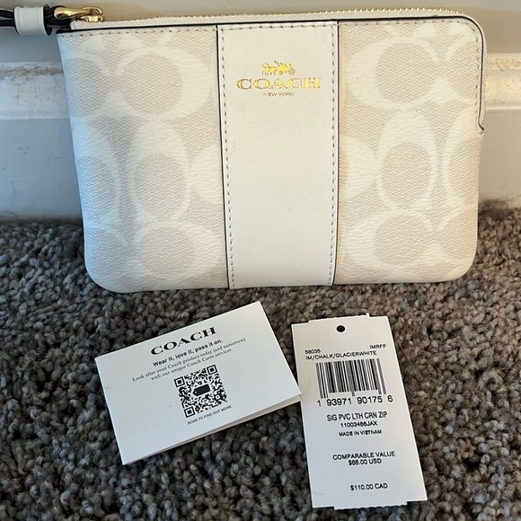 Coach Signature Leather Coin Zip Wallet - Picture 2 of 4